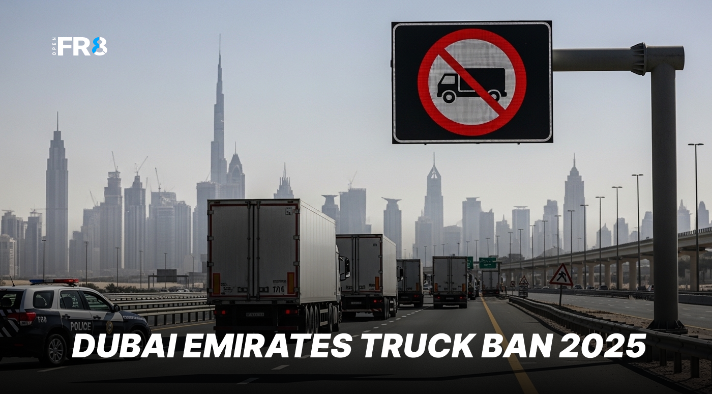 Dubai Emirates Road Truck Ban 2025 in UAE